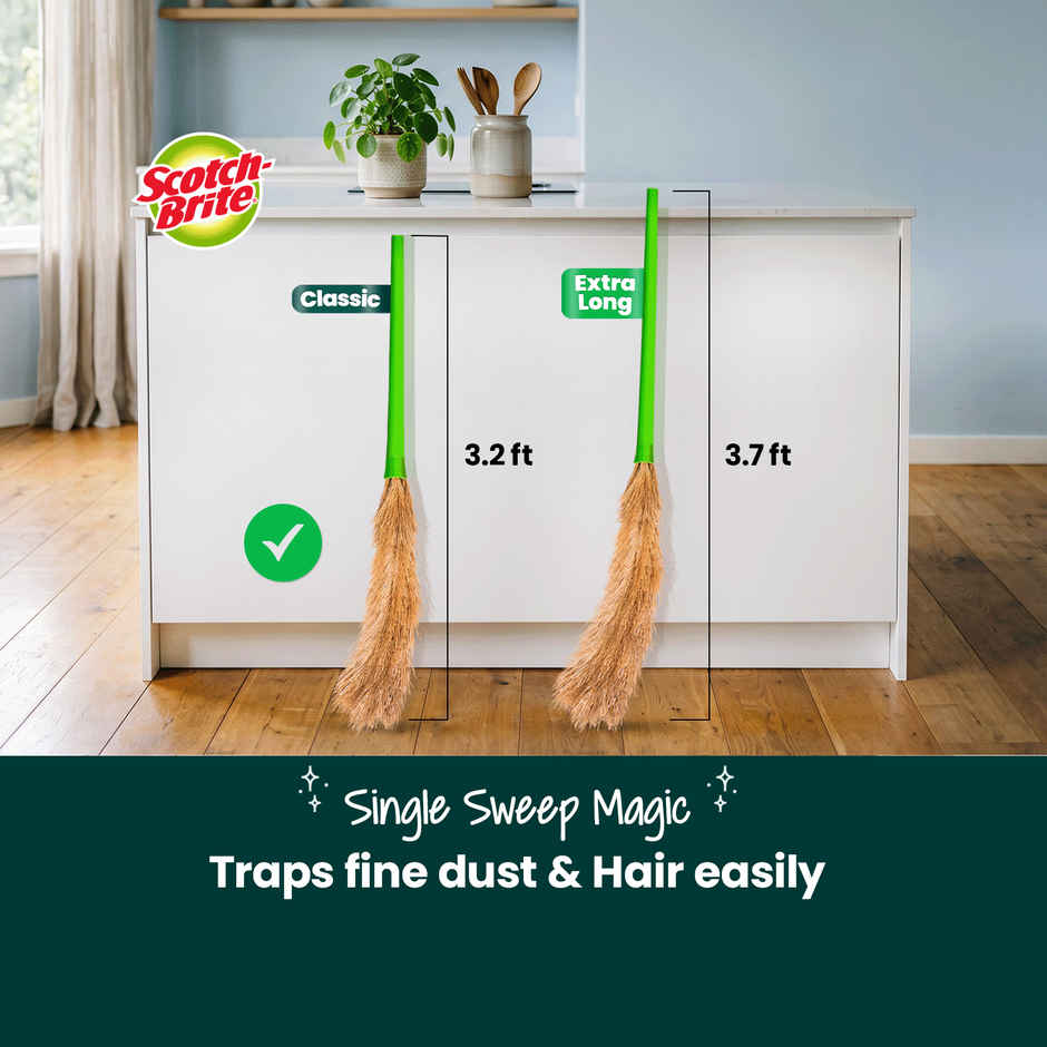 Scotch-Brite Classic No Dust Broom | Regular Size | 44.5 in