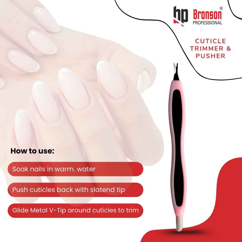 Bronson Professional Cuticle Trimmer & Pusher (Color May Vary)