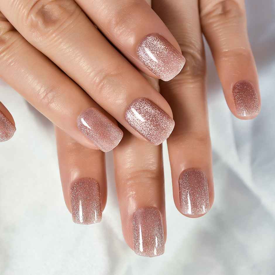 Gush Beauty Nailed It | Reusable Luxury Press On Nails | Super Short Square | Siren | Nude
