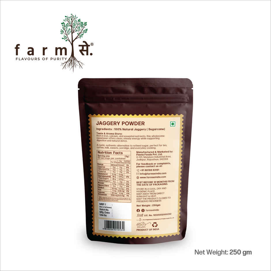 Farmse Chemical Free & Pure Jaggery Powder