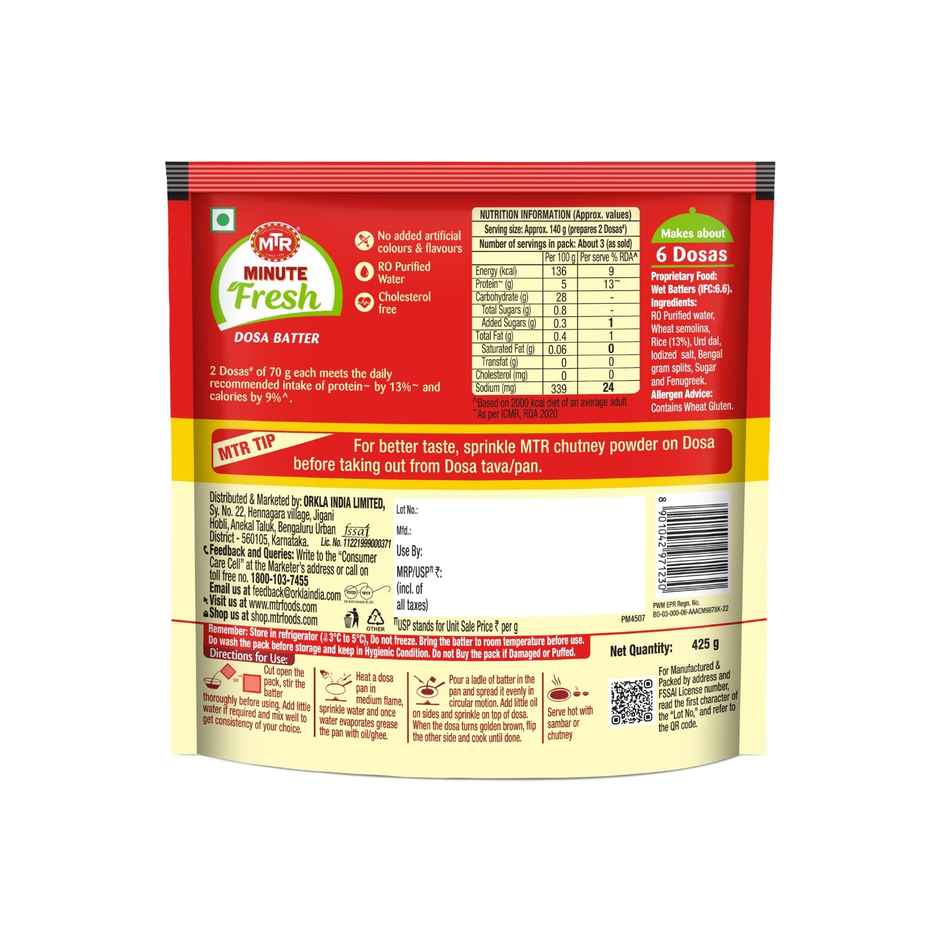 MTR Fresh Dosa Batter 6 Dosa Pack
