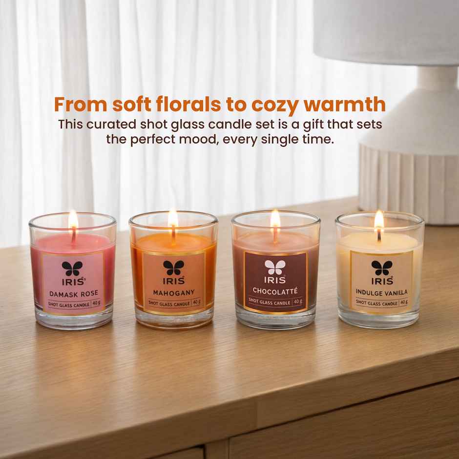 IRIS Shot Glass Candle | 40 gm each