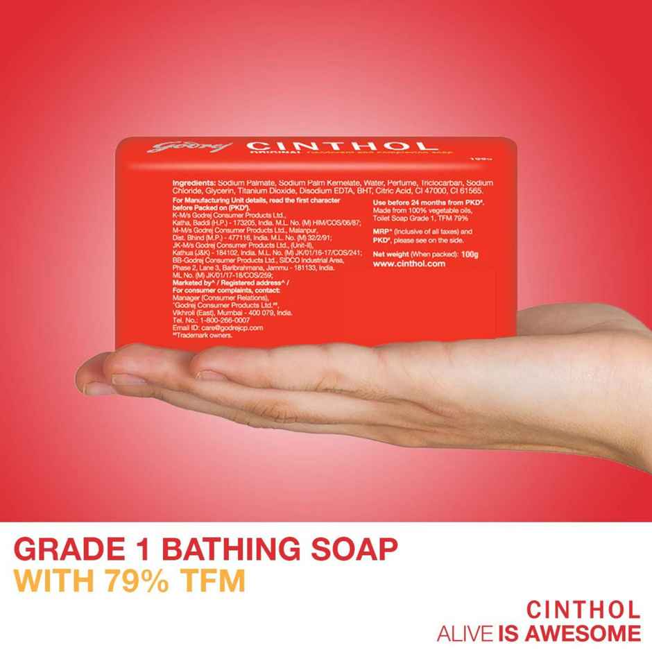 Cinthol Original Bath Soap - Value Pack, For Men & Women