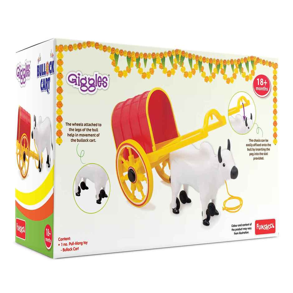 Giggles Funskool Bullock Cart Pull Along Toy