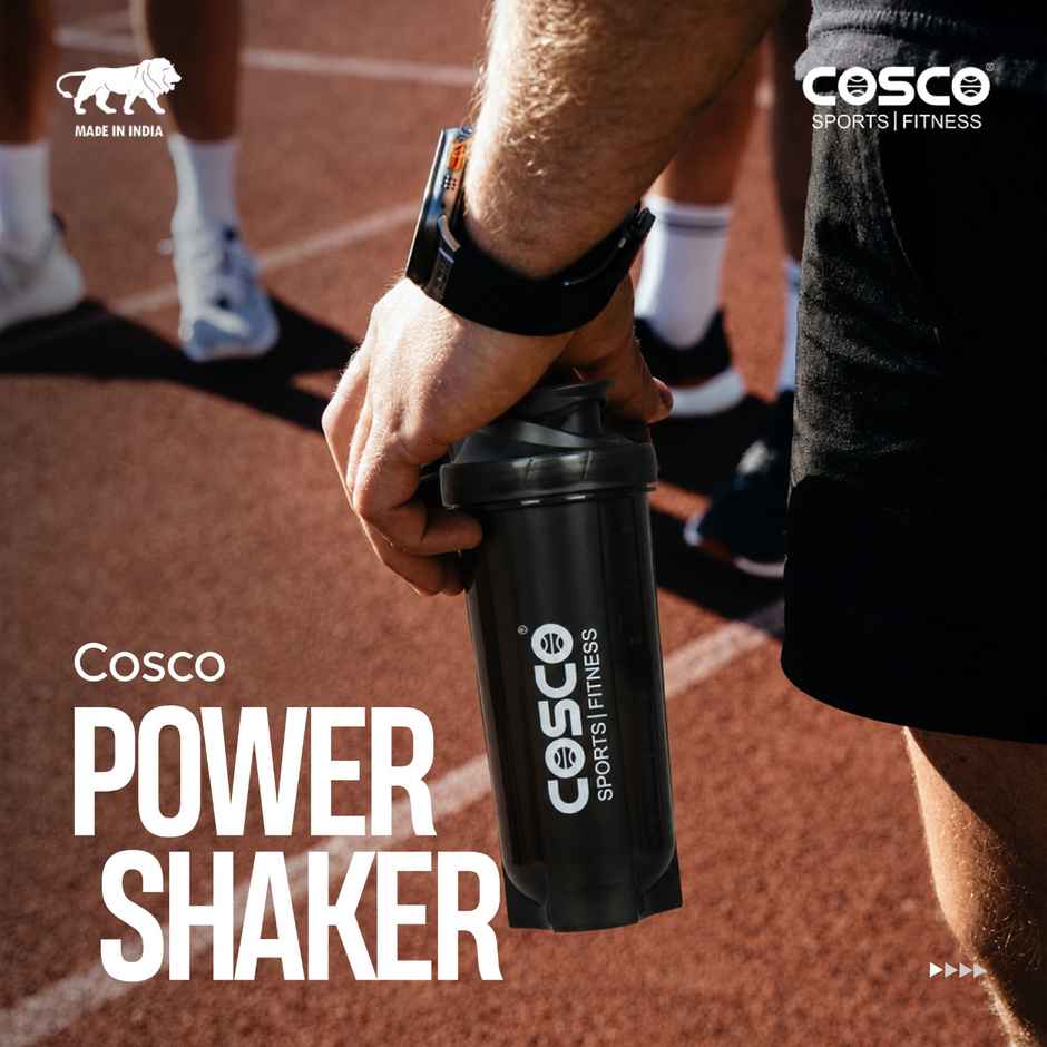 Cosco Power Gym Shaker with Holder | Black |  700 ml