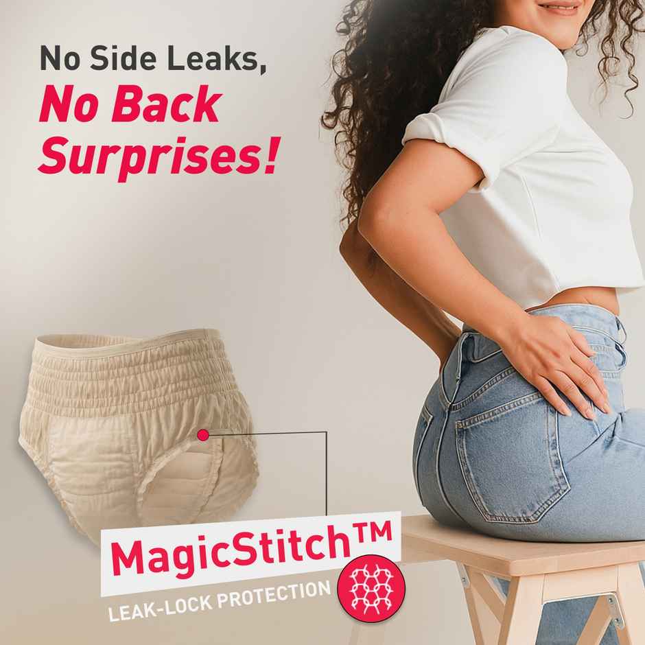 Sirona Disposable Period Panties S-M, 5x More Absorption, 100% Rash Free, Leak-Proof