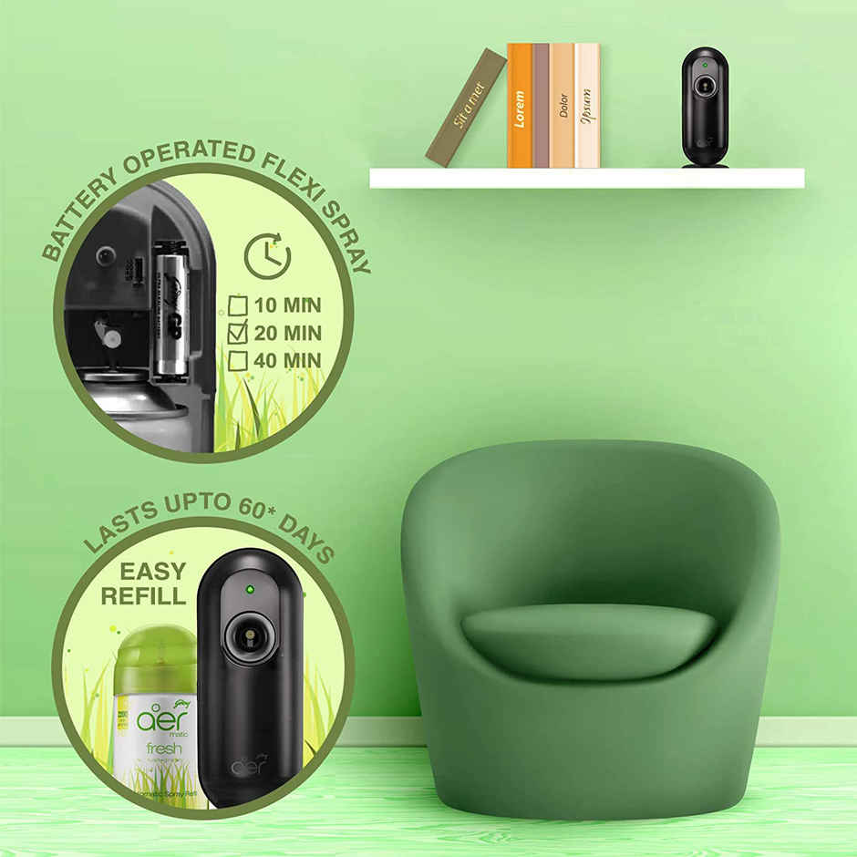 Godrej Aer Matic Fresh Lush Green Automatic Room Fresheners Refill