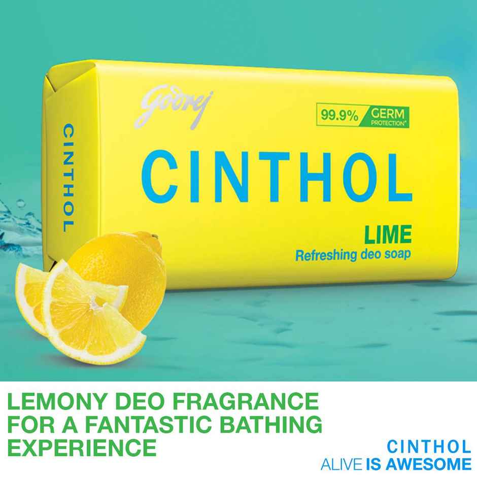 Cinthol Lime Bath Soap - Value Pack, For Men & Women