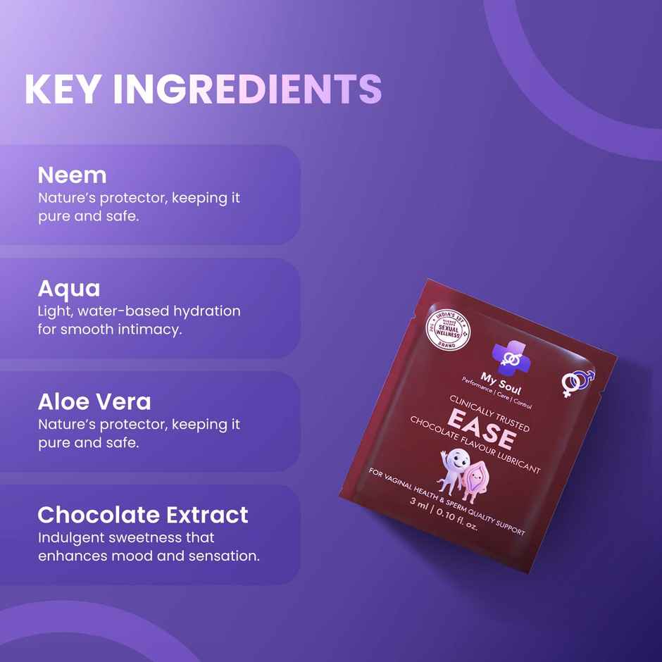 My Soul Chocolate Flavour Medicated Edible Lubricant Gel 10 Sachets