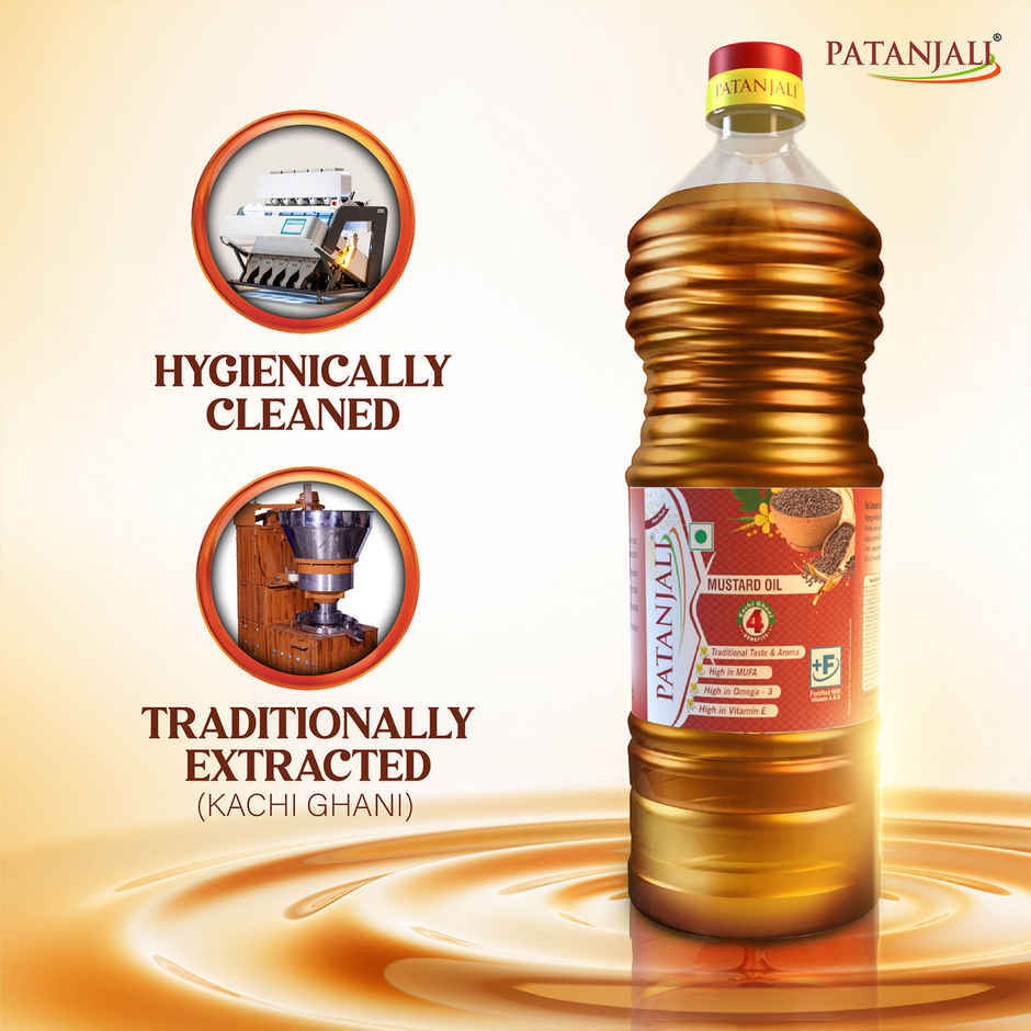 Patanjali Kachi Ghani (Cold Pressed) Mustard Oil - Sarson Ka Tel