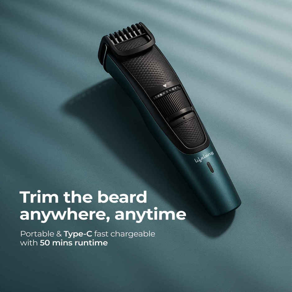 Lifelong Swift X Beard Trimmer for Men,  0.5 10mm Trim, 20 Settings,  Type C Charger, 1Hr Runtime