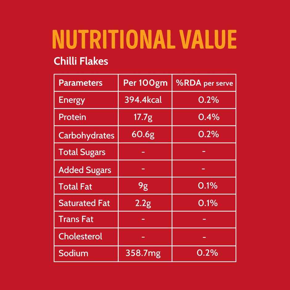 Snapin Chilli Flakes Sachet Pouch