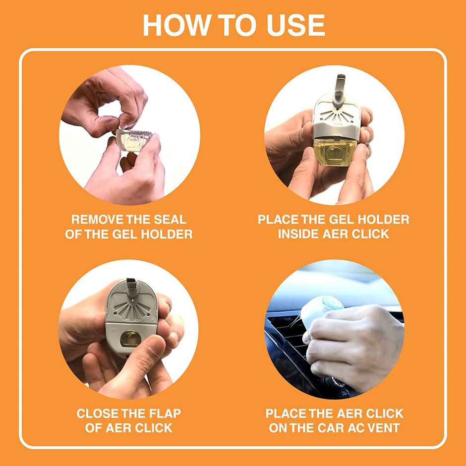 Godrej Aer Bright Tangy Delight Click Gel Car Freshener