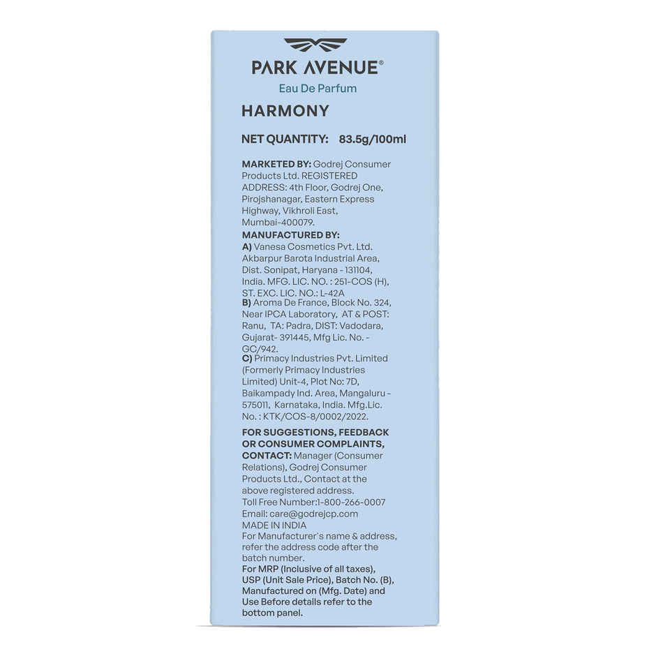 Park Avenue Harmony Eau De Parfum for Men | Premium Perfume Fragrance