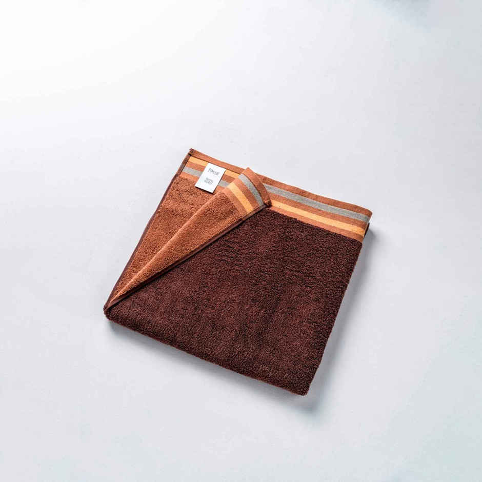 D'Decor Zero Twist Premium Cotton Bath Towel | High Absorbency | Brown