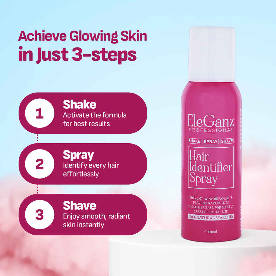 EleGanz Professional Hair Identifier Spray For Face Shaving with Razor | Skin Body Hair Identifying Spray