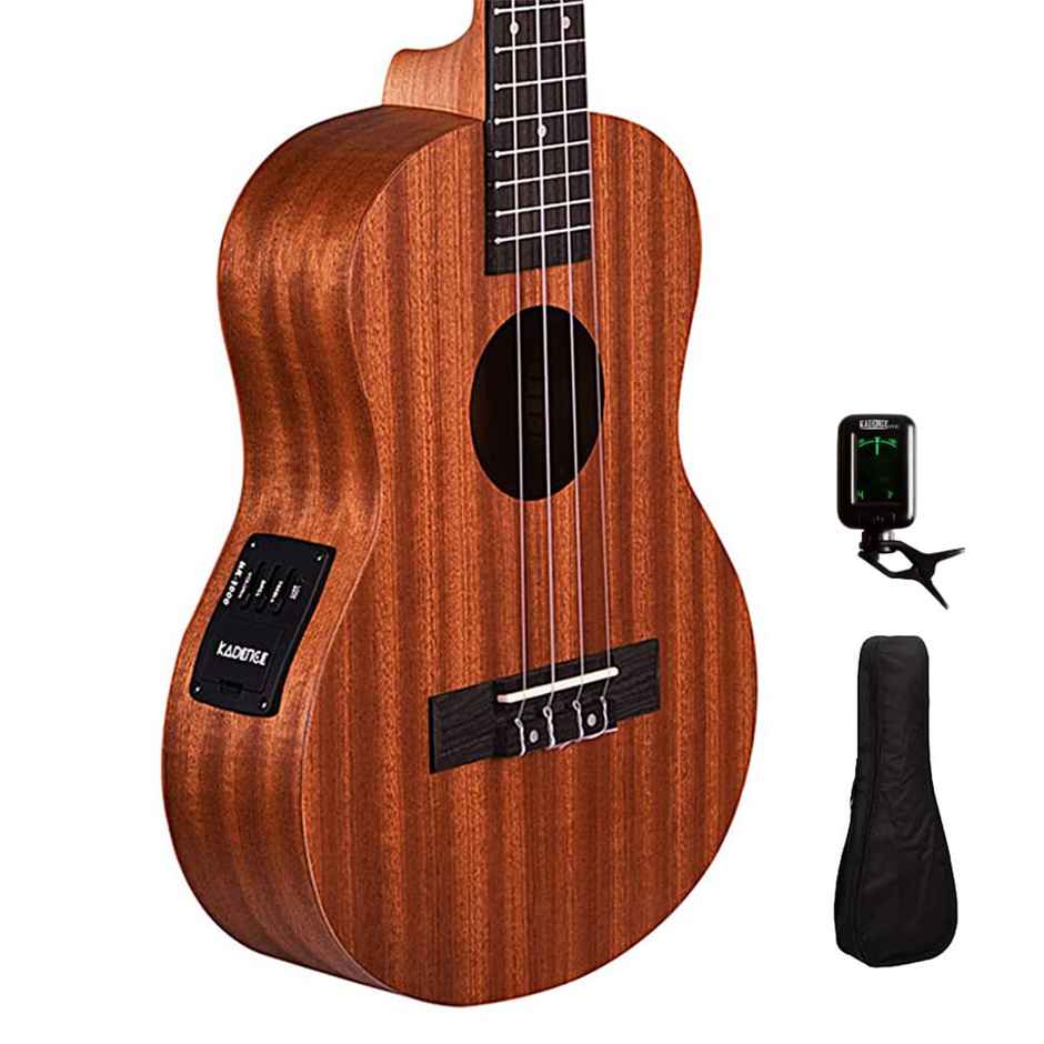 Kadence Concert Sized Ukulele 24Inch | Built In Equalizer With Bag And Tuner | Mahagony Wood