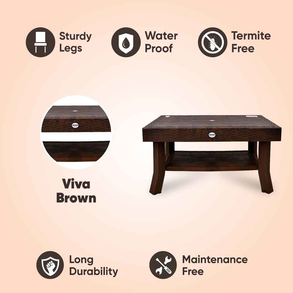 Avro Furniture Viva Plastic Centre Table | Brown