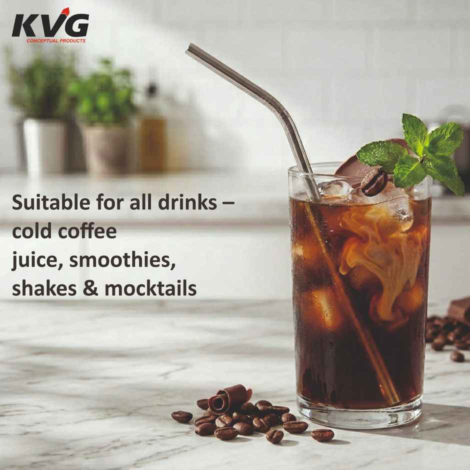 KVG Reusable Drinking Straw | Large Steel Straw | Cocktail Straw , Food Safe Straw
