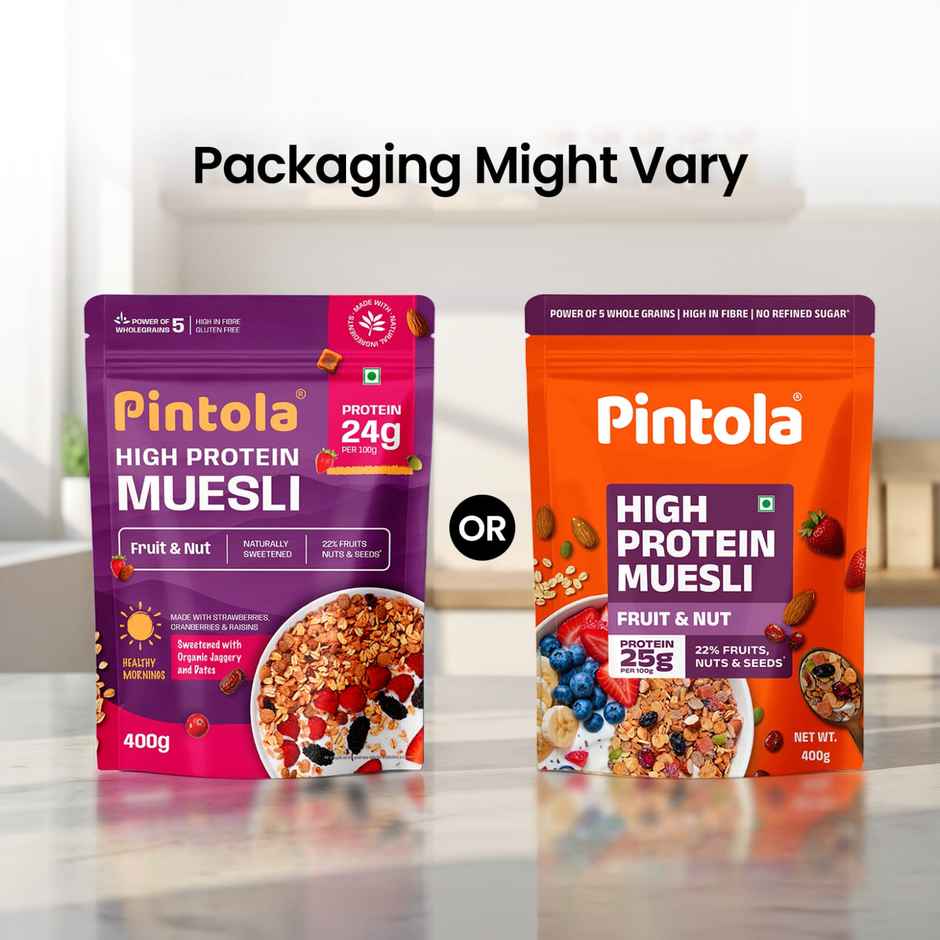 Pintola 25g High Protein Muesli - Fruit - Nut | Gluten-Free - Naturally Sweetened