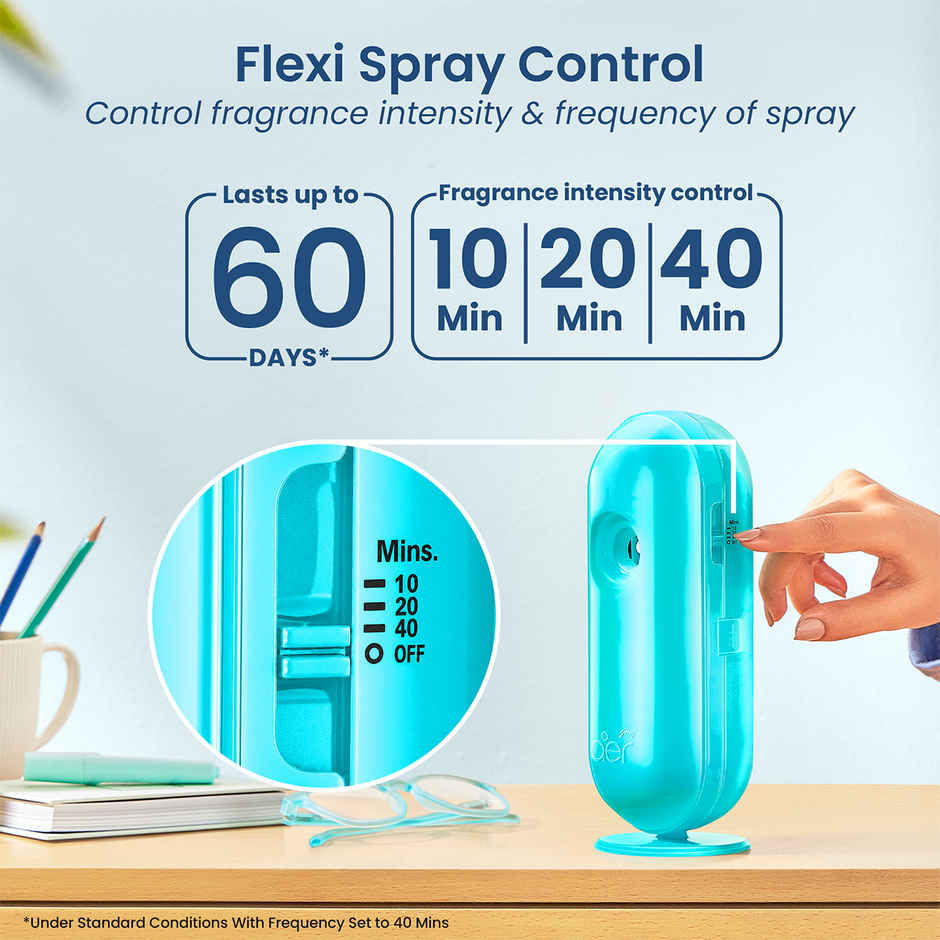 Godrej Aer Matic Cool Surf Blue Automatic Room Fresheners | Kit (Machine + 1 Refill)