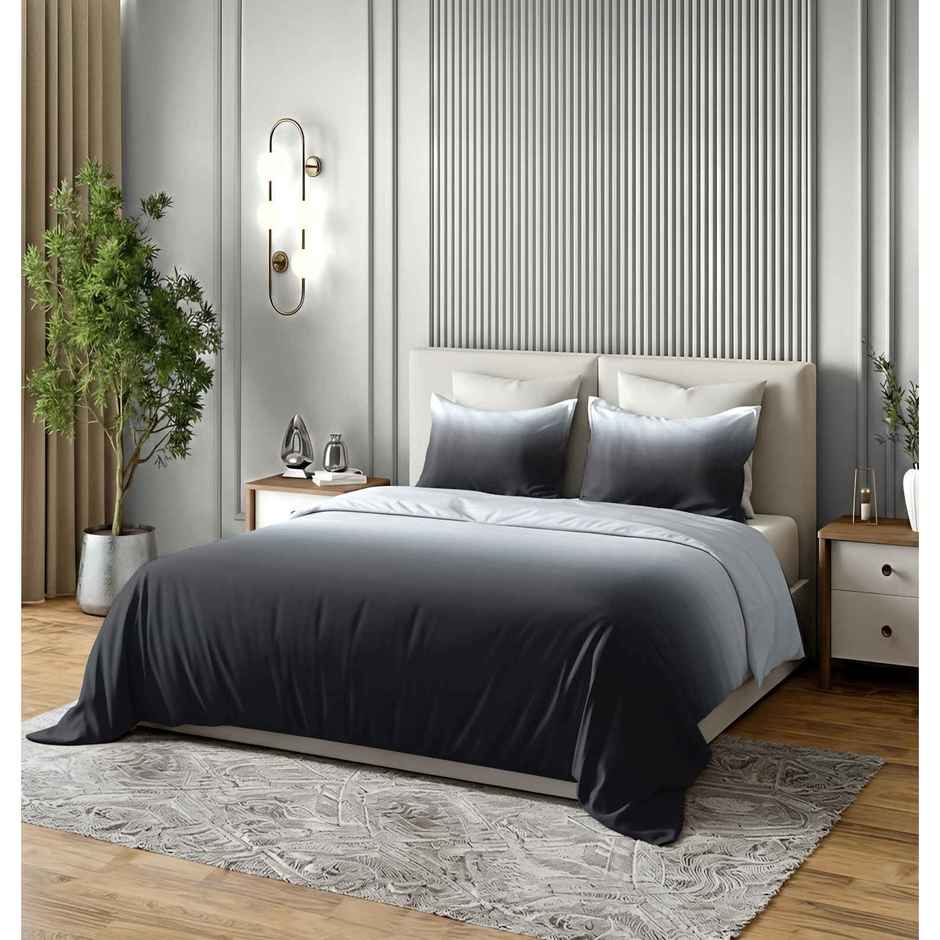 Dream Living Ombrey Double Bedsheet Set | Grey - 220 x 250 cm