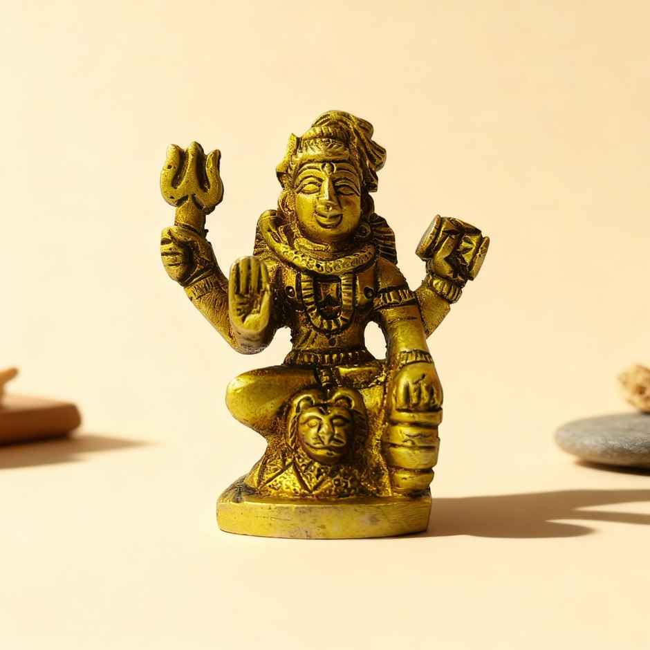 Aksharveda Brass Shiv ji Idol - 2.5 Inch