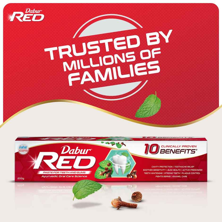 Dabur Red India's No.1 Ayurvedic Fluroide Toothpaste