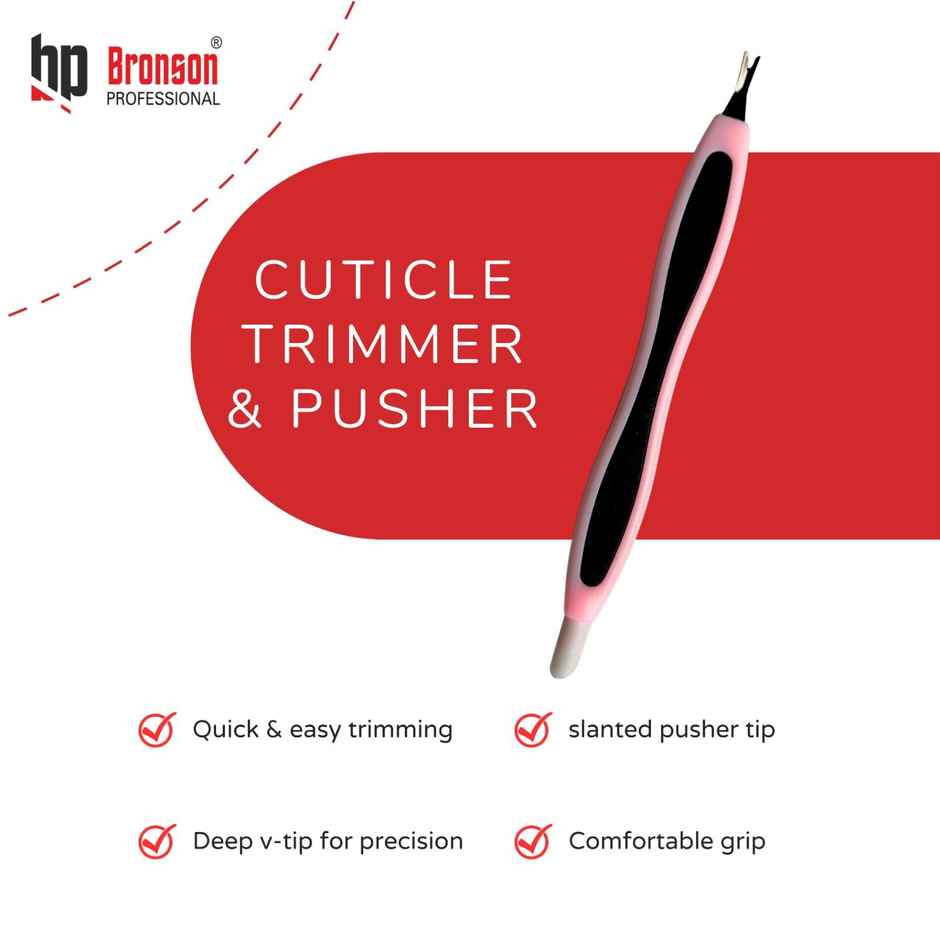 Bronson Professional Cuticle Trimmer & Pusher (Color May Vary)