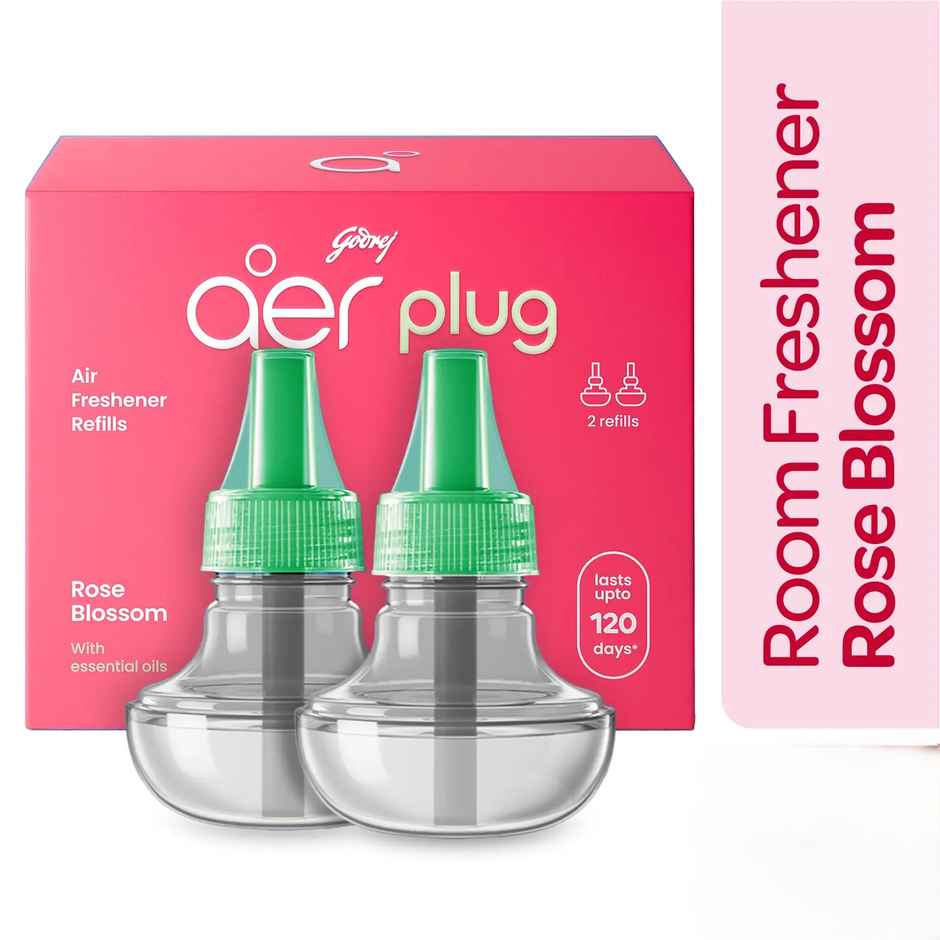 Godrej aer Plug Electric Air Freshener Refills | Rose Blossom