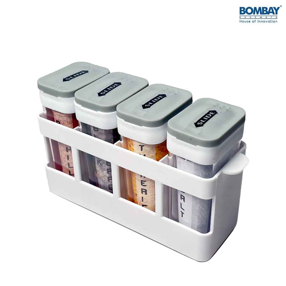 Spice and Masala Holder | With Tray Grey Colour