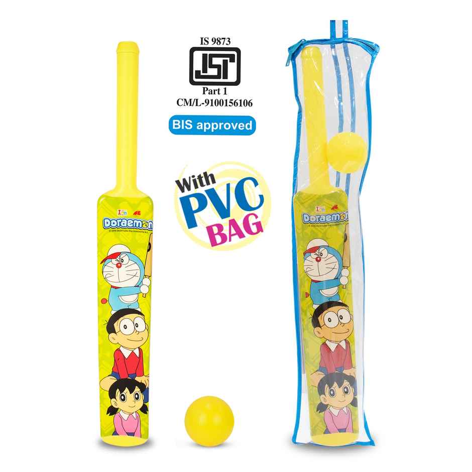 Itoys Bat & Ball No. 4-doraemon (Colour May Vary)