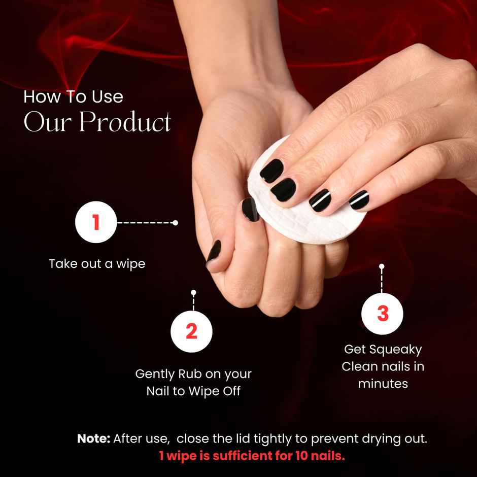 Bronson Professional Nail Polish Remover Wipes - Stawberry