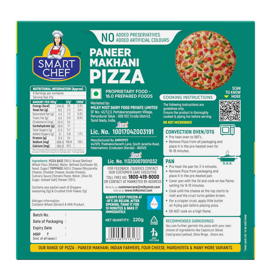 Milky Mist Paneer Makhani Pizza