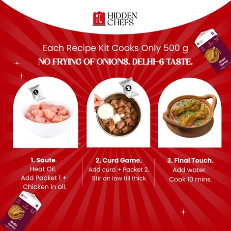 Hidden Chefs Shahi Korma Recipe Kit
