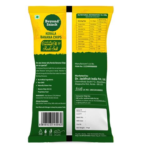 Beyond Snack Kerala Banana Chips - with Coconut Oil & Rock Salt