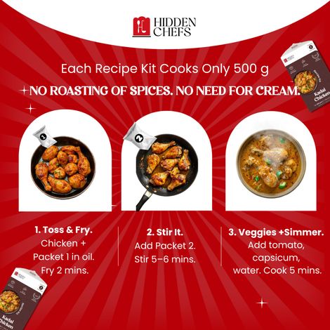 Hidden Chefs Kadai Chicken Recipe Kit