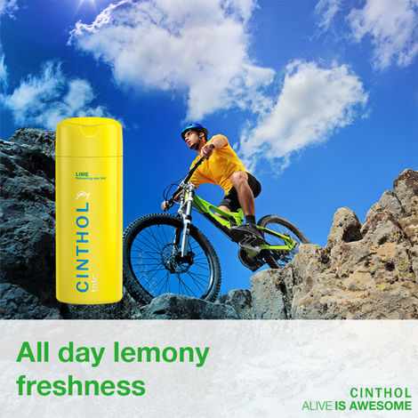 Cinthol Lime Talcum Powder Superior Germ Protection