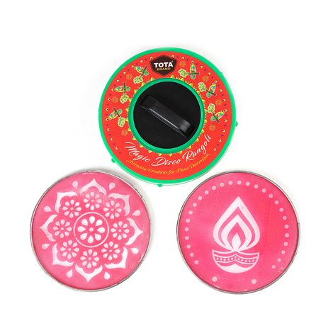 Disco Rangoli Stencil | 4 Inch | Tota |Assorted Designs