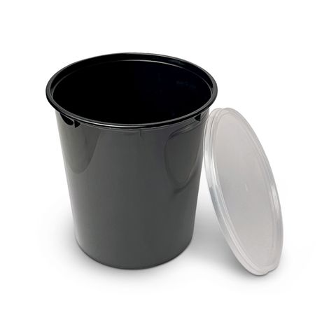 CREW4 Seal Reusable Plastic Containers with Lids for Food Storage - 1 L