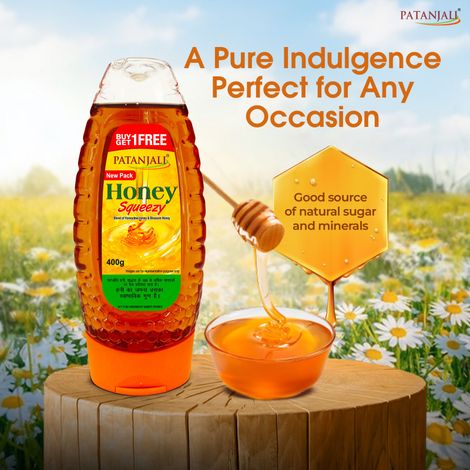 Patanjali Honey Squeezy Natural Shahed Sahad No Added Sugar