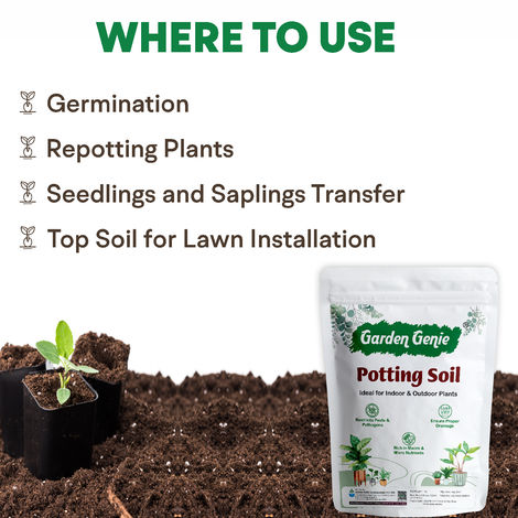 Garden Genie Potting Soil Mix for plants | Organic Garden Plant Soil for All Types of Plants