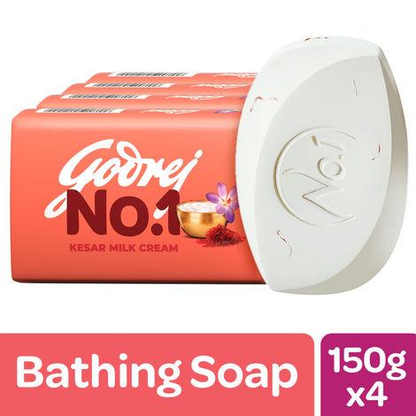 Godrej No.1 Bath Soap – Kesar & Milk Cream