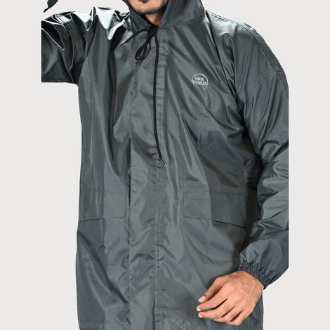 Lux Venus Plain Tapping Rain Suit for Men - Dark Grey | XXL