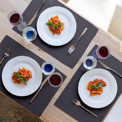 Lushomes Table Mat - Grey | Ribbed | 13 x 19 inch