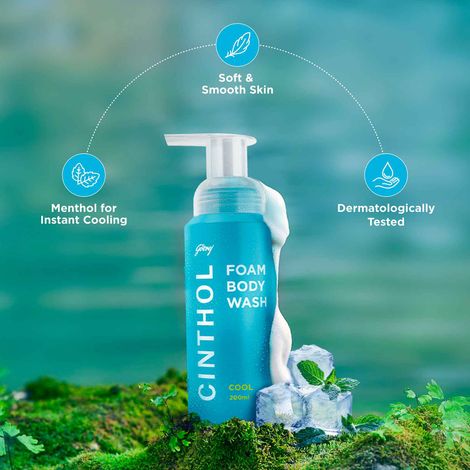 Cinthol Cool Foaming Body Wash | Glycerin Shower Gel