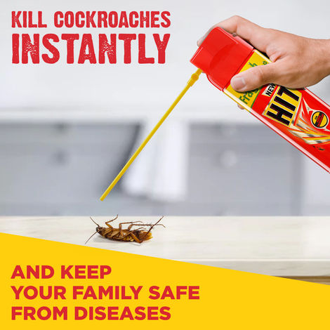 Hit Crawling Cockroach Killer Spray with Deep-Reach Nozzle Combo