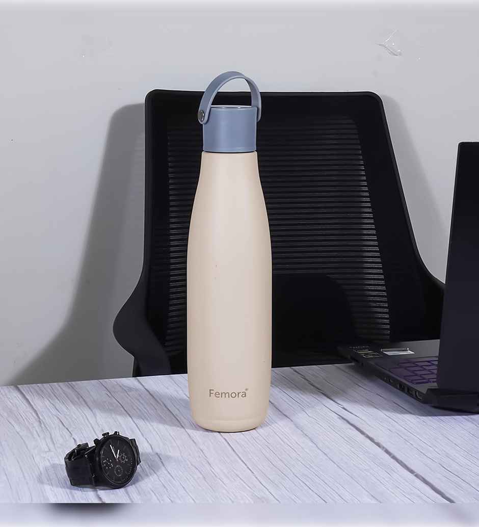 Femora Thermo Stainless Steel | Insulated Bottle 700 ml Pastle Grey