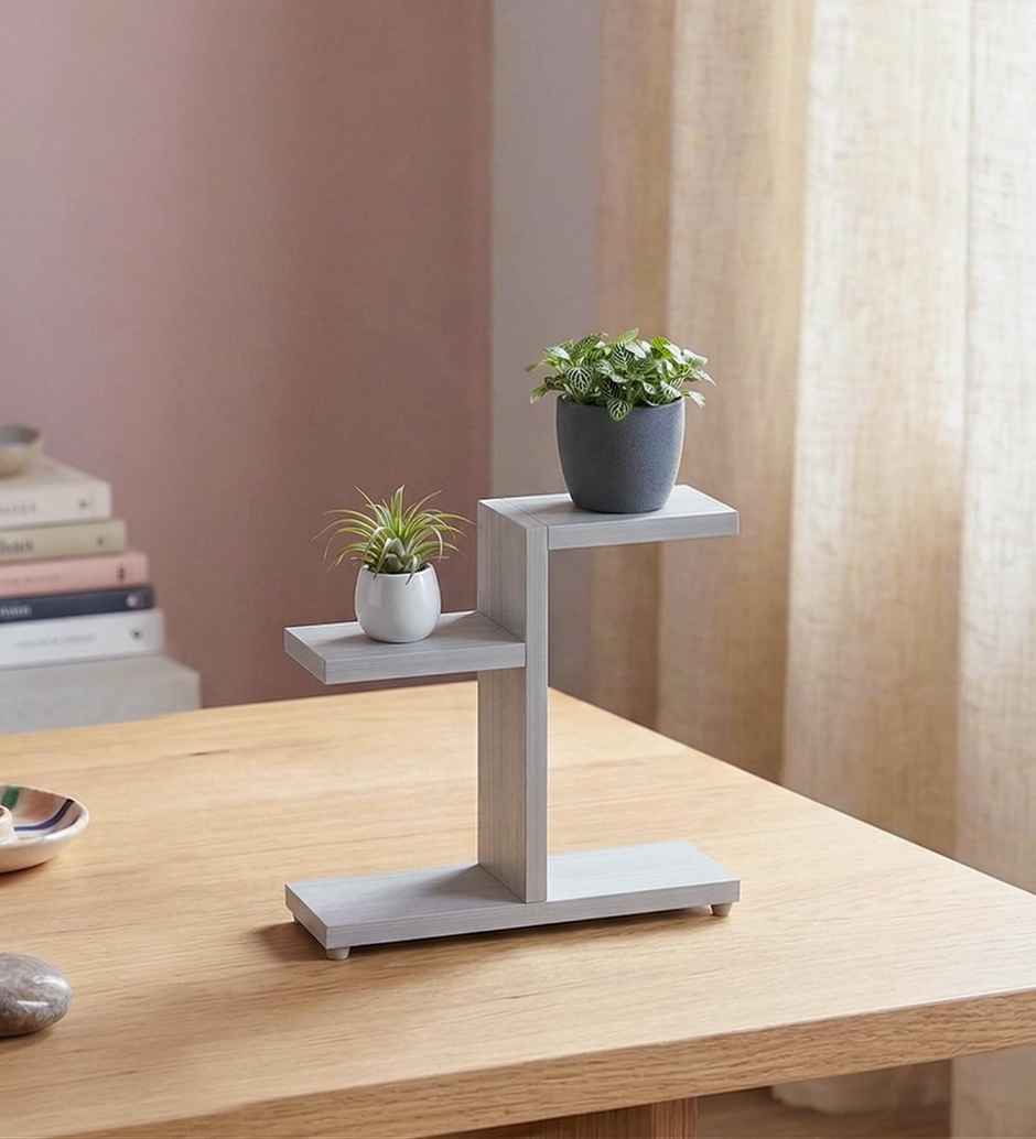 Casacraft by Pepperfry Grey Engineered Wood Planter Stand