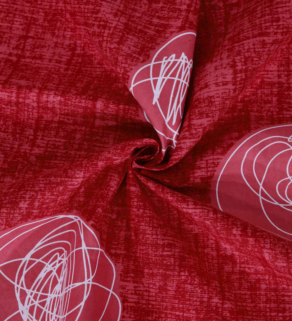 Casacraft by Pepperfry Cotton Blend Table Cloth | Dining Table Cover | Red | 72 x 52 inches